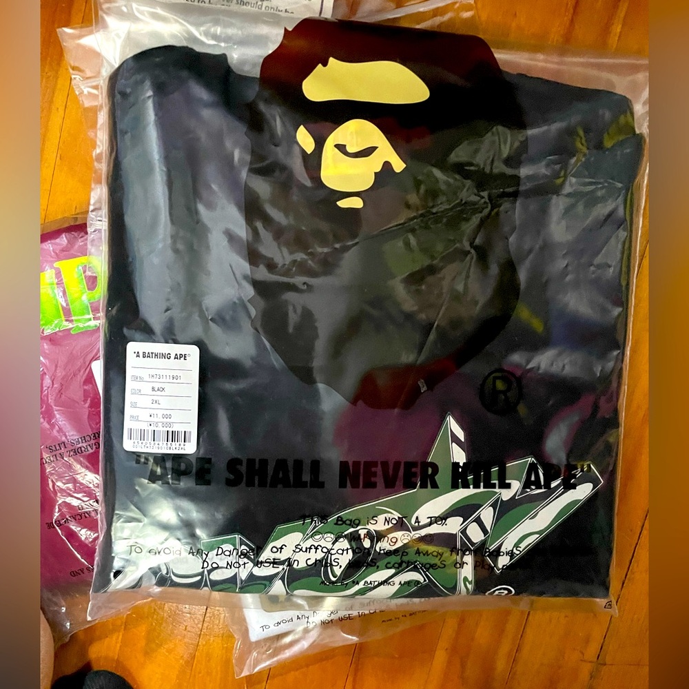 BAPE X OVO LONG SLEEVE BLACK
